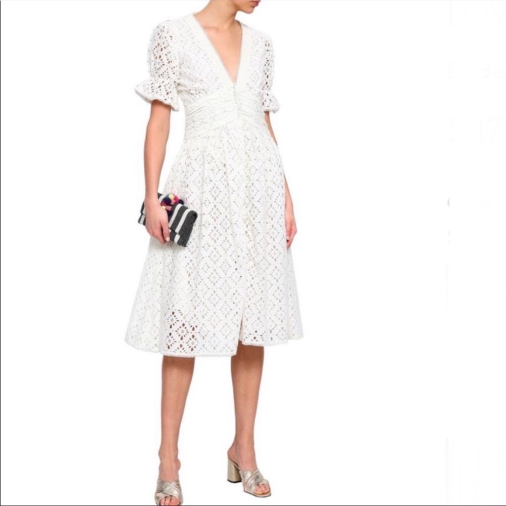 Host Pick NWT Anthropology Love The Label Abby Eyelet Midi Dress Size Small